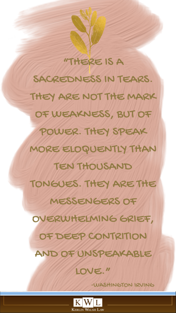 Quote Sacredness in Tears Washington Irving KWL footer