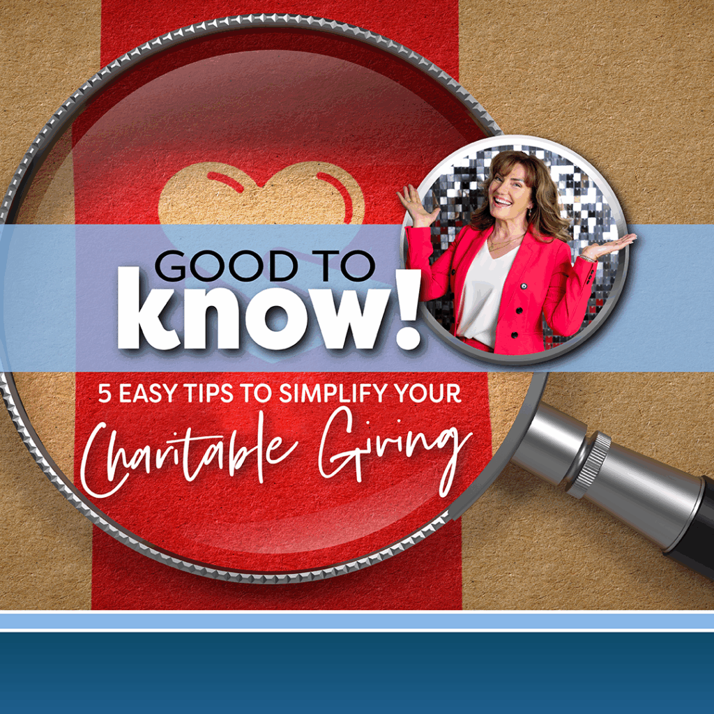 magnifying glass highlighting a stamp of a red heart.