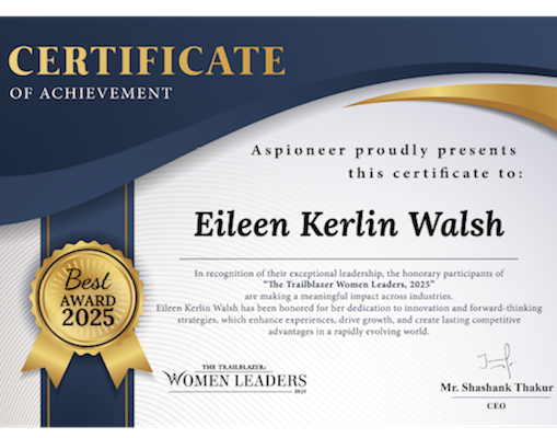Aspioneer Best Award 2025 Presented to Eileen Kerlin Walsh