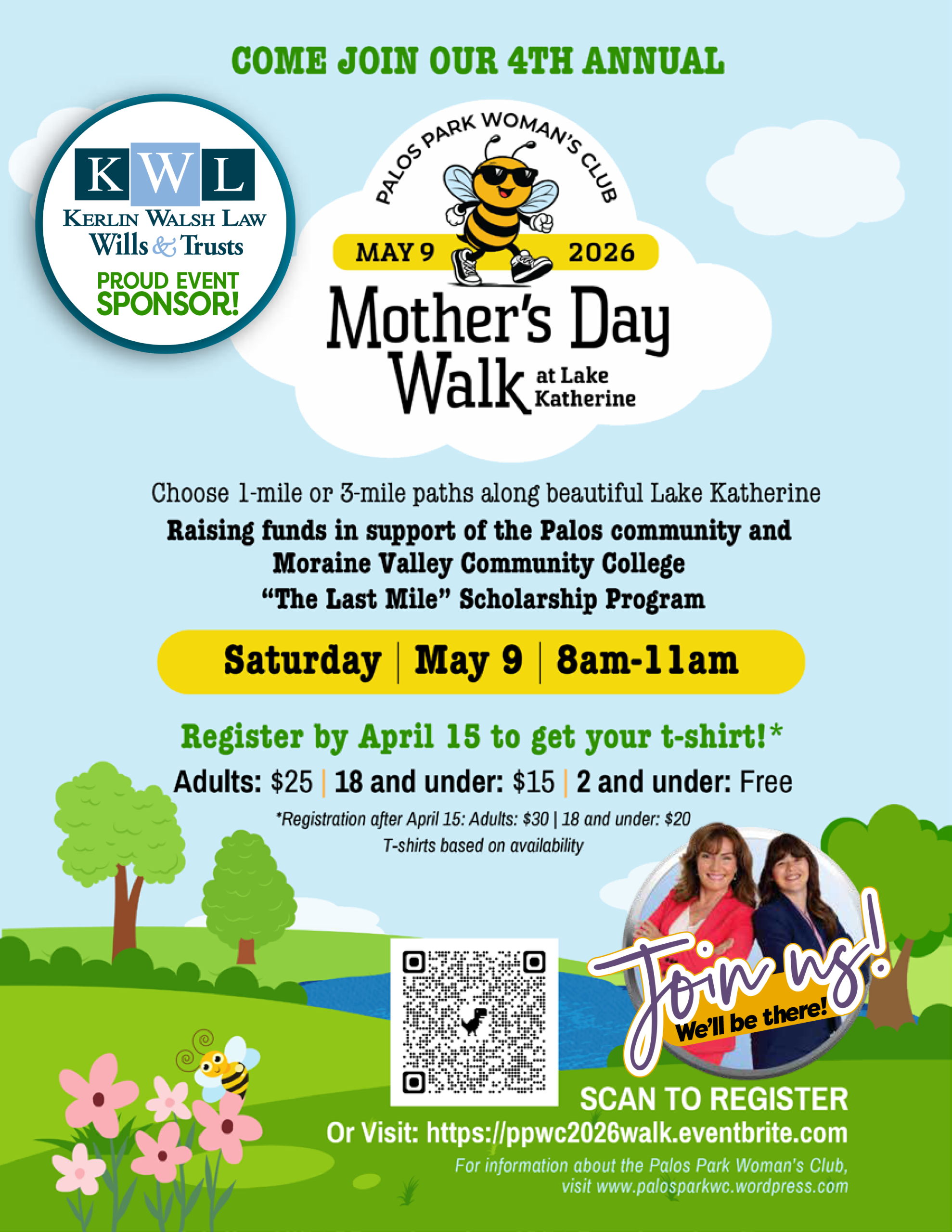 Palos park Woman's Club Mother's Day Walk Sponsored by Kerlin Walsh Law