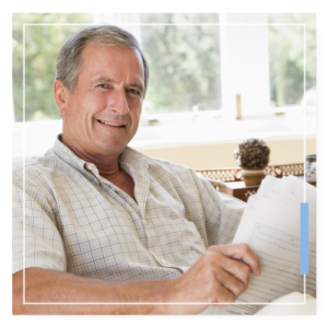 Man checking his paperwork as he prepares to head south for the winter